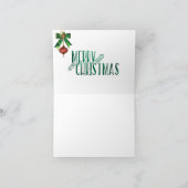 Carte pour notes de Noël illuminé bougies initiale (Intérieur)