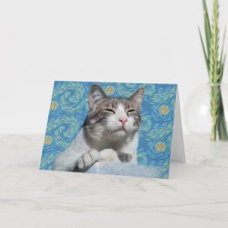 Carte pour notes de nuit Kitty Starry