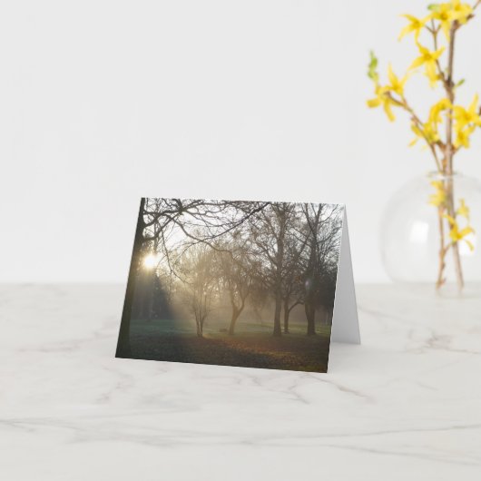 Carte pour notes "de parc d'hiver" (Fleur jaune)