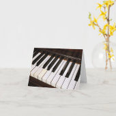 Carte pour notes de piano (Fleur jaune)