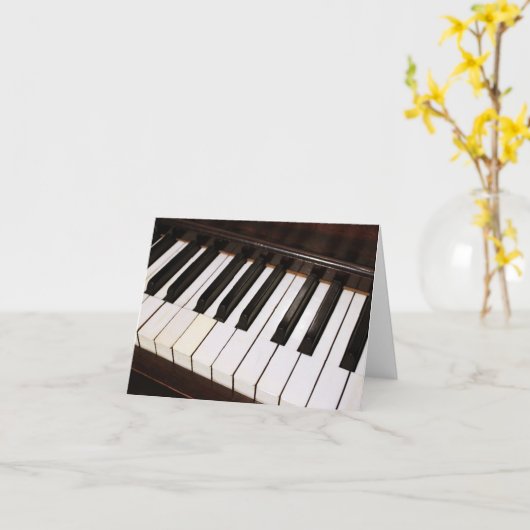 Carte pour notes de piano (Fleur jaune)