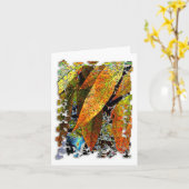 Carte pour notes de Pistache de Chinois (Fleur jaune)