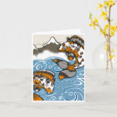 Carte pour notes de poisson (Fleur jaune)
