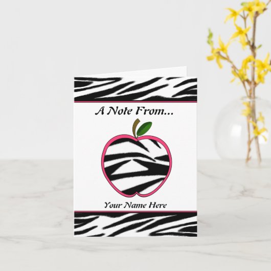 Carte pour notes de professeur d'Apple (Fleur jaune)