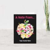 Carte pour notes de professeur - peignez (Devant)