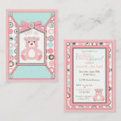 Carte pour notes de rappel de la fille de l'ours (Devant / Derrière)