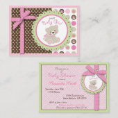 Carte pour notes de rappel de la fille de l'ours d (Devant / Derrière)