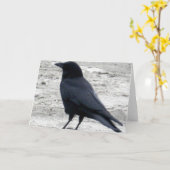 Carte pour notes de Raven de plage (Fleur jaune)