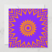 Carte pour notes de rayons de soleil violet et ora (Devant)