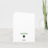 Carte pour notes de rêves de border collie (Dos)