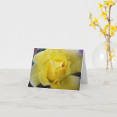 Carte pour notes de rose jaune (Fleur jaune)