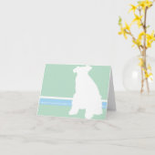 Carte pour notes de Schnauzer (Fleur jaune)