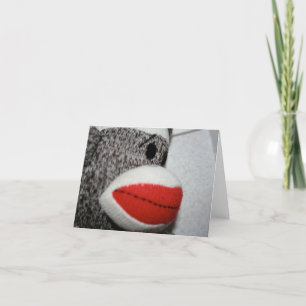 Carte pour notes de singe de chaussette