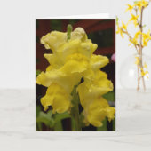 Carte pour notes de snapdragon jaune soleil (Fleur jaune)