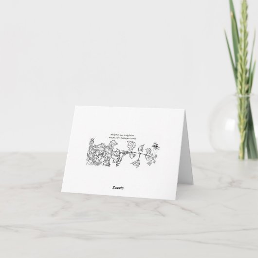 Carte pour notes de solstice d'hiver (Dos)