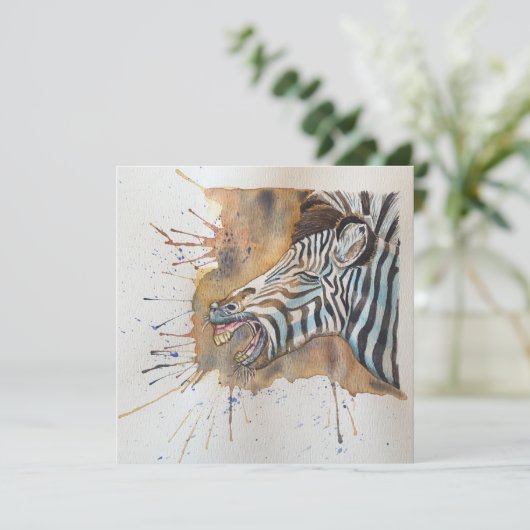 Carte pour notes de style de carte postale Zebra S (Debout devant)