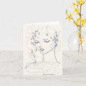 Carte pour notes de sympathie (Fleur jaune)