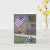 Carte pour notes de Terrier de pitbull (Fleur jaune)