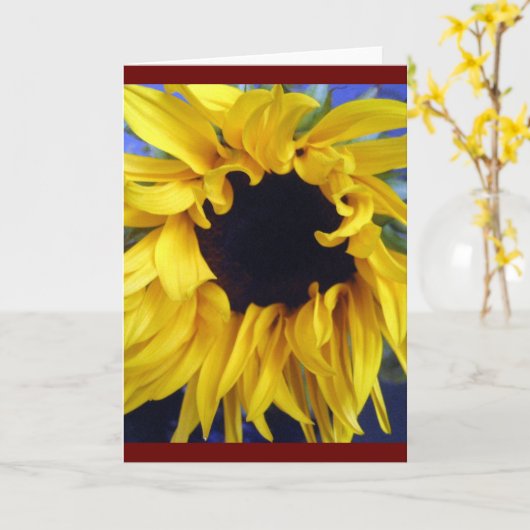 carte pour notes de tournesol (Fleur jaune)