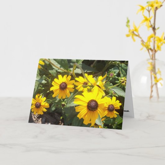 Carte pour notes de tournesols (Fleur jaune)