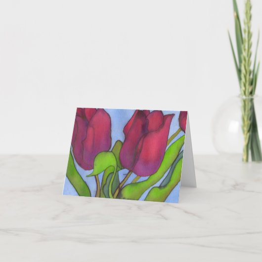 Carte pour notes de tulipes (Devant)
