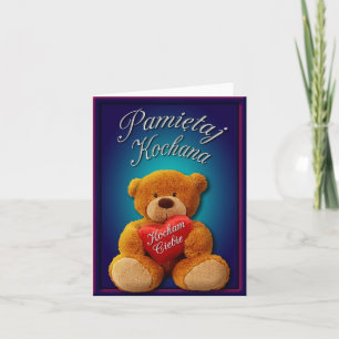 Carte pour notes de Valentine dans le polonais