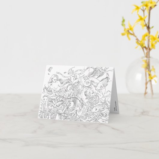 Carte pour notes de Venilia (Fleur jaune)