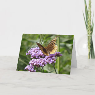 Carte pour notes de verveine et de papillon