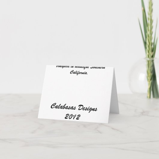 Carte pour notes de vignoble (Dos)