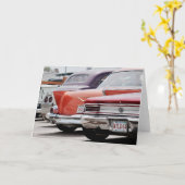 Carte pour notes de vintage American Classic Car (Fleur jaune)