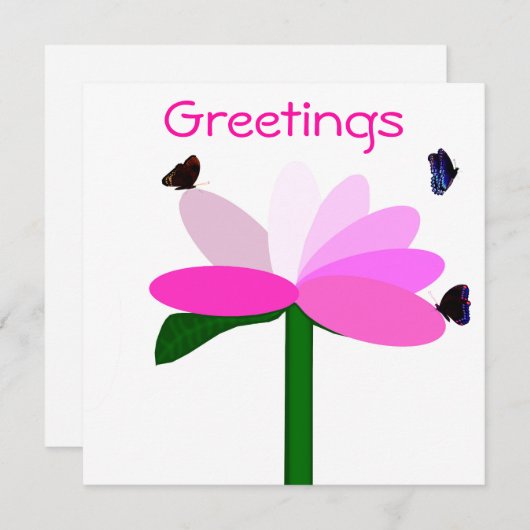 Carte pour notes de voeux (Devant / Derrière)