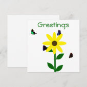 Carte pour notes de voeux (Devant / Derrière)