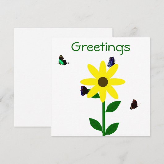 Carte pour notes de voeux (Devant / Derrière)