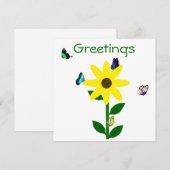 Carte pour notes de voeux (Devant / Derrière)