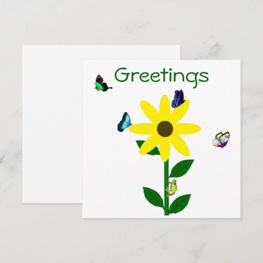 Carte pour notes de voeux (Devant / Derrière)