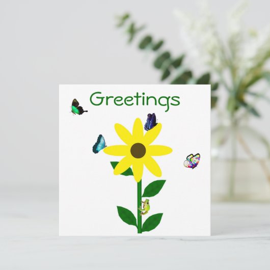 Carte pour notes de voeux (Debout devant)