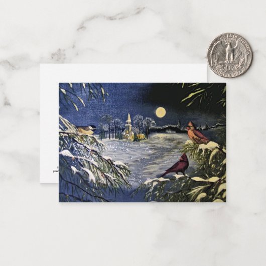 Carte pour notes de voeux de Noël (Devant/Arrière en situation)