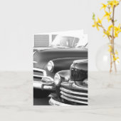 Carte pour notes de voiture classique noir et blan (Fleur jaune)