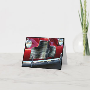 Carte pour notes de voiture rouge classique