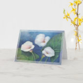 Carte pour notes de zantedeschia (Fleur jaune)