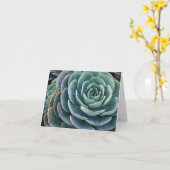 Carte pour notes d'Echeveria (Fleur jaune)