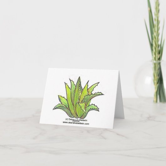 Carte pour notes d'Echeveria (Dos)