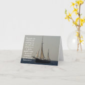 Carte pour notes d'écriture sainte de voilier (Fleur jaune)