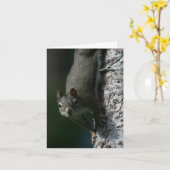 Carte pour notes d'écureuil 1 (Fleur jaune)