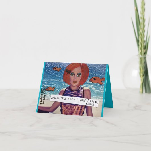 Carte pour notes, demandez-moi si je donne un pois (Devant)