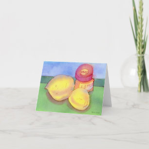 Carte pour notes d'encre et de citron