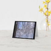 Carte pour notes des arbres d'hiver (Fleur jaune)