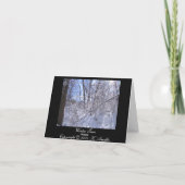 Carte pour notes des arbres d'hiver (Dos)
