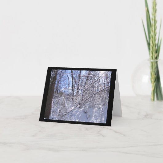 Carte pour notes des arbres d'hiver (Devant)