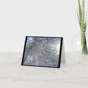 Carte pour notes des branches de neige